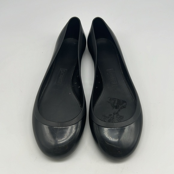 J Crew - Black Round Toe Ballet Flat Lightweight Jellies Ballet Flats Size 7 - Picture 2 of 14